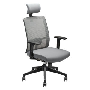 2660 CA CAB Silla ejecutiva NET SIT respaldo medio, coderas ajustables, con cabecera