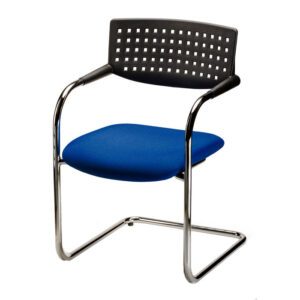 4000 Silla visita, respaldo de polipropileno, base tubular cromada