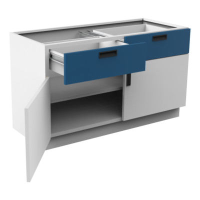 B3-100 Puerta, cajón y entrepaño - puerta doble