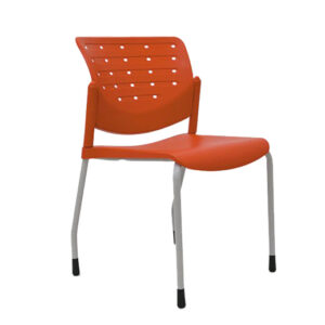 BM 831 G silla visitante 4 patas estructura gris