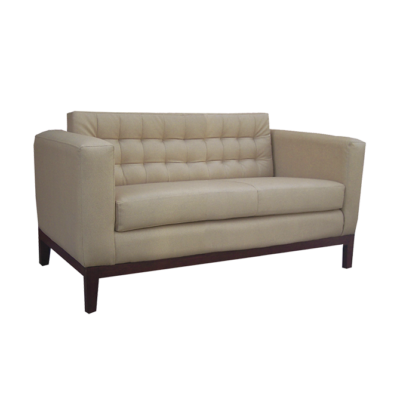 BM S 432 sofá dos plazas tapizado pata cromada