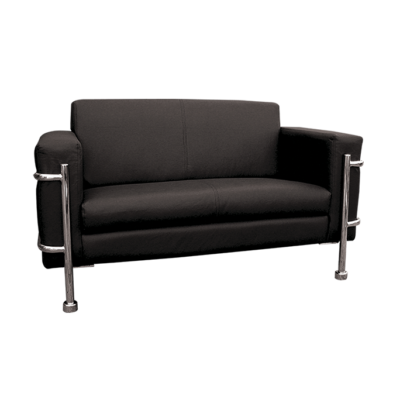 BM S 732 sofá dos plazas tapizado estructura de brazo cromado importado