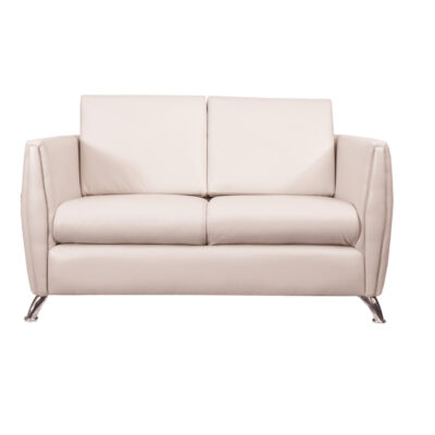 BM S 912 sofá dos plazas tapizado con pata cromada