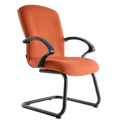 BM 1303 silla para visitante tapizado, brazos de polipropileno, base de trineo