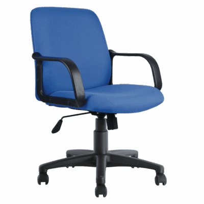 BM 1401 silla ejecutiva de respaldo medio con brazos, base en nylon