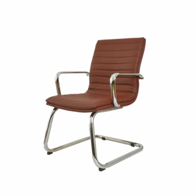 BM 1503 MX silla para visitante, brazos en acero, base de trineo cromada