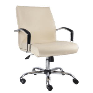 BM 1801 Silla ejecutiva respaldo medio, brazos de doble barra, base cromada