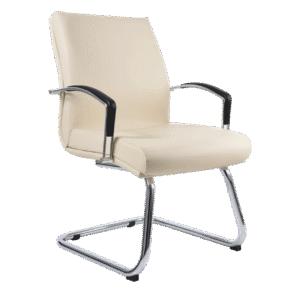 BM 1803 silla para visitante, brazos de doble barra, base de trineo cromado