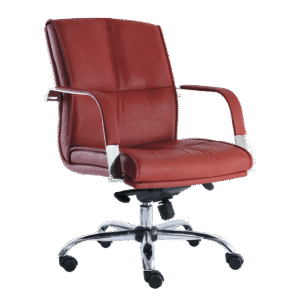 BM 191 Silla ejecutiva respaldo bajo, brazos, base cromada