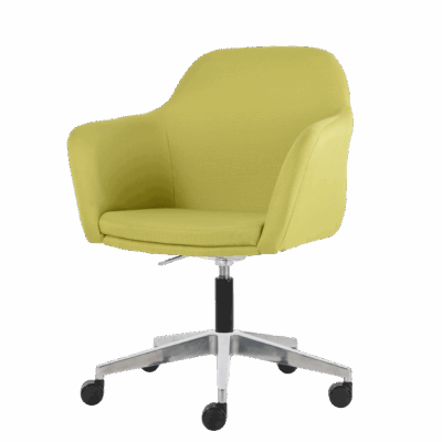 BM 1951 sillón para recepción o visitantes base de 5 puntas con deslizadores