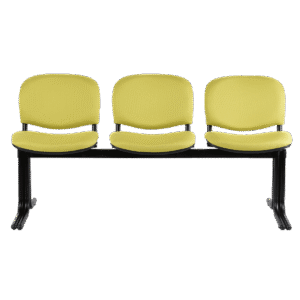 BM 663 DT Banca de tres plazas, tapizada, pata de doble tubo