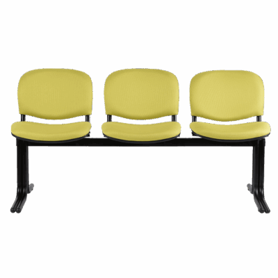 BM 663 DT Banca de tres plazas, tapizada, pata de doble tubo