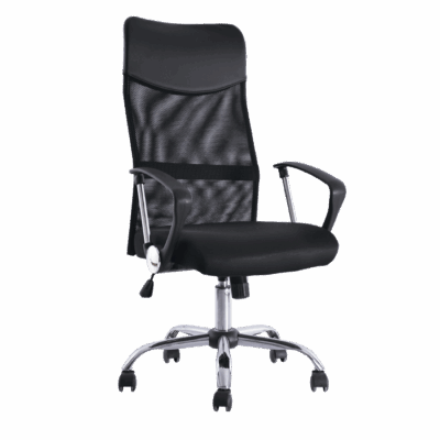 BM 7000 sillón ejecutivo respaldo alto, malla en el respaldo y tela tecno en el asiento color negro