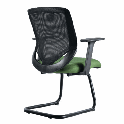 BM 7052 N silla para visitante trineo color negro con brazos