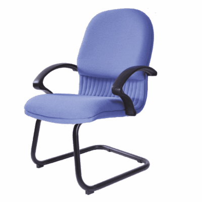 BM 853 silla para visitante tapizado, brazos de polipropileno, base de trineo