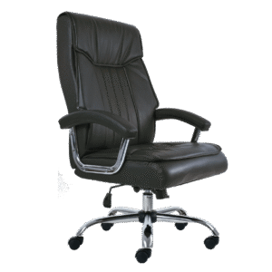 BM 9030 silla ejecutiva de respaldo alto, reclinable base cromada