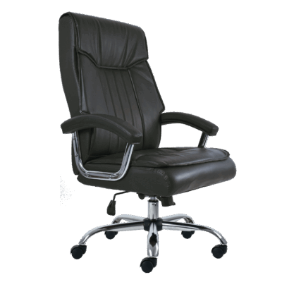 BM 9030 silla ejecutiva de respaldo alto, reclinable base cromada