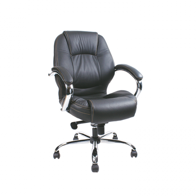 BM 9101 sillón semi ejecutivo importado de respaldo bajo, base cromada