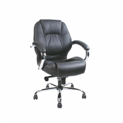 BM 9101 sillón semi ejecutivo importado de respaldo bajo, base cromada