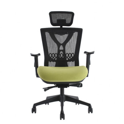 BM 9520 sillón ejecutivo de respaldo alto con cabecera ajustable, respaldo en malla, con brazos