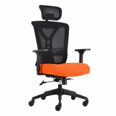 BM 9560 sillón ejecutivo heavy duty ,respaldo alto con malla y cabecera, con brazos