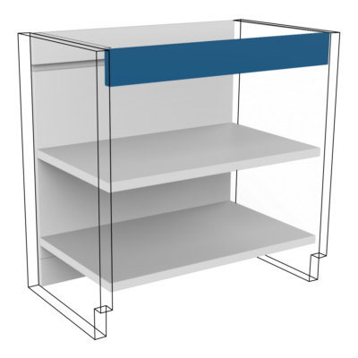 E2EA-060 Espacio de trabajo alto, con entrepaños