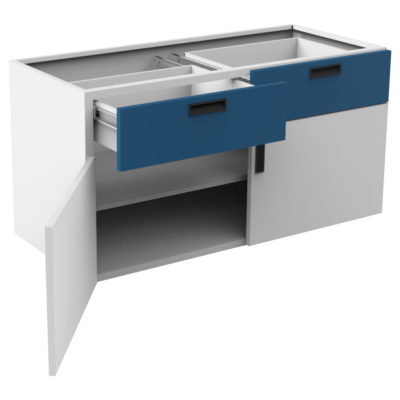 EA3-100 Puerta, cajón y entrepaño - puerta doble