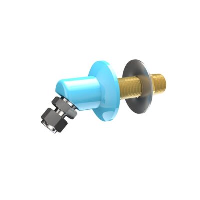 L024WSA Brida montada en el panel con un ángulo de 45 grados con ajuste de compresión de 1/4" OD