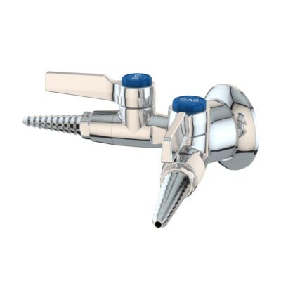 L4200-141FT Válvula de bola de laboratorio doble, montado en la pared