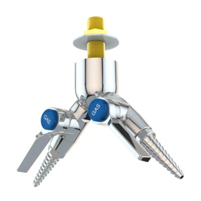 L4200-141WSA Válvula de bola de laboratorio doble, montaje en panel / techo