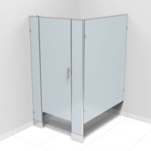 '-MAM M1D-5 Mampara 1 división 100cm frente 150cm fondo, acabado porcelanizado