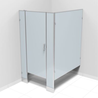 '-MAM M1D-5 Mampara 1 división 100cm frente 150cm fondo, acabado porcelanizado