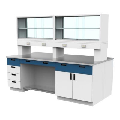 MEIR INOX 240120 Mesa isla con repisas