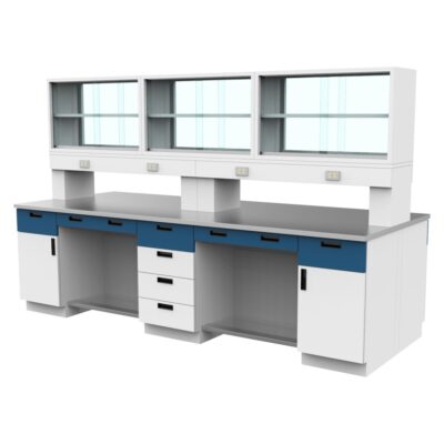 MEIR INOX 300120 Mesa isla con repisas