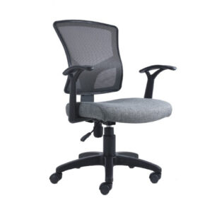 VL 7025 N silla secretarial reclinable con descansabrazos, asiento en madera domada