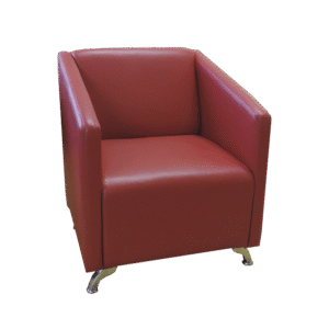 BM S 495 sofá una plaza tapizado con pata cromada