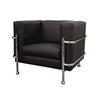 BM S 721 sofá una plaza tapizado estructura brazos cromado importado