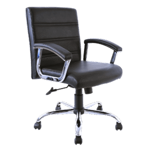 BM 1701 MX silla ejecutiva de respaldo bajo, brazos en acero, base en cromo