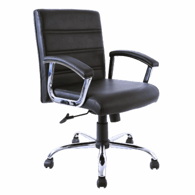 BM 1701 MX silla ejecutiva de respaldo bajo, brazos en acero, base en cromo