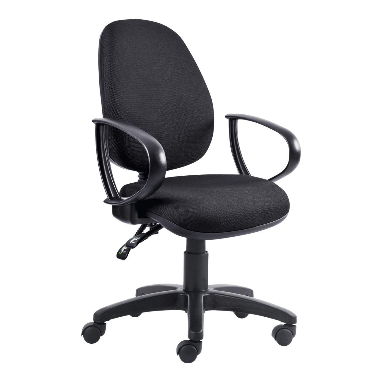 CS 60 silla operativa respaldo alto, con brazos, tapizado en tela