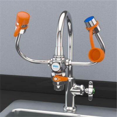 EW201 EyeSafe-X™ Lavaojos montado en el grifo con válvula de control del grifo